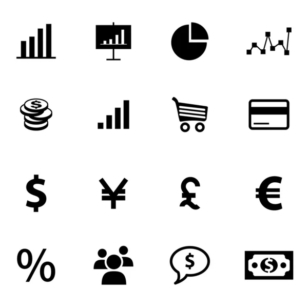 Conjunto de iconos relacionados con economía y finanzas — Vector de stock