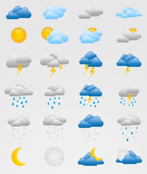 renkli weather simge kümesi