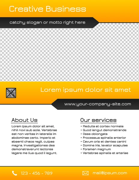 Business multipurpose flyer sjabloon - geel en grijs — Stockvector