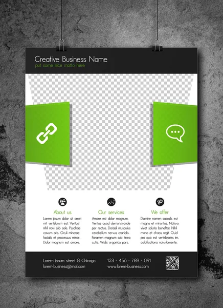 Corporate business flyer template - modern fresh design — Stock Vector