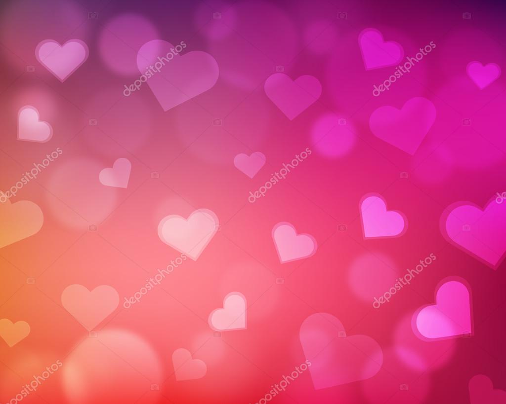 Red hearts Wallpaper 4K, Bokeh, Red background, Blurred