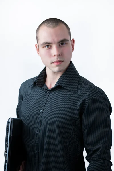 Business man with a laptop — Stock Photo, Image