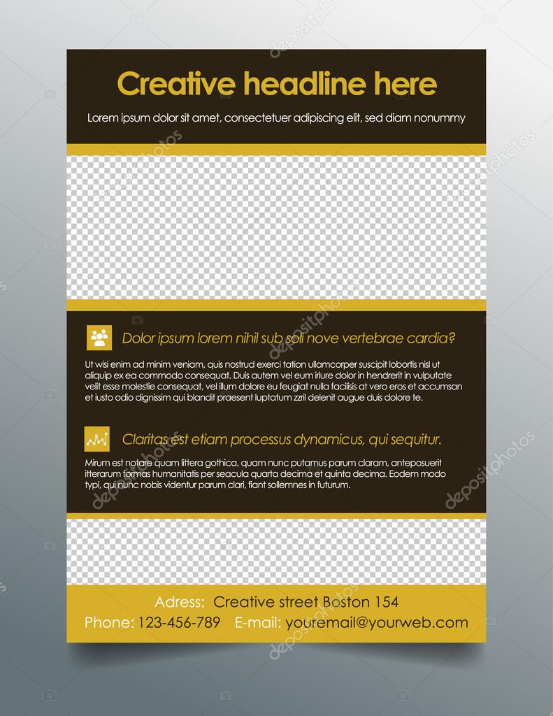Business flyer template - clean modern design