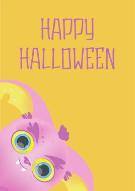 Tatlı Cadılar Bayramı Canavarı 'nı bastırmak için kartpostal.