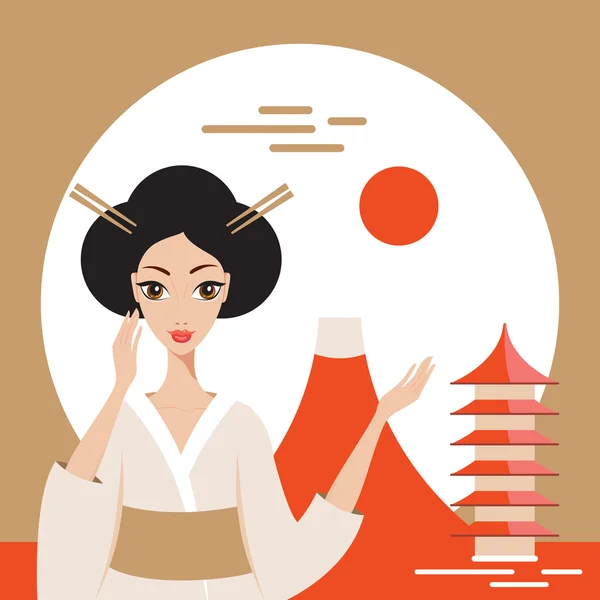 Bienvenido a Japón banner — Vector de stock