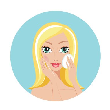 Genç sarışın kadın. 