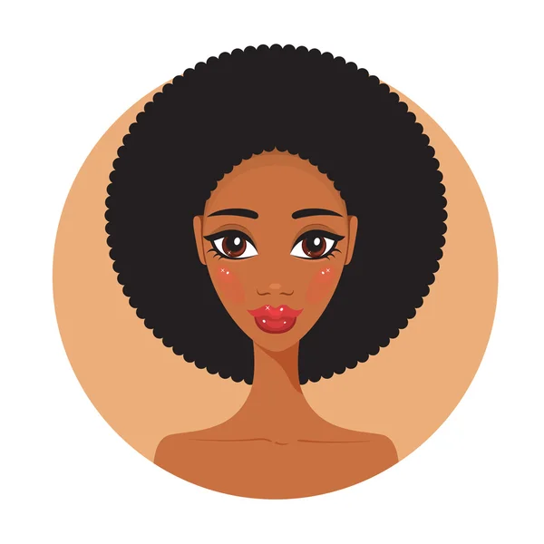 若いアフリカ系アメリカ人女性 — ストックベクタ
