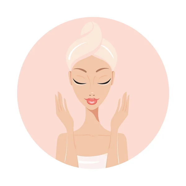 Hermosa joven mujer — Vector de stock