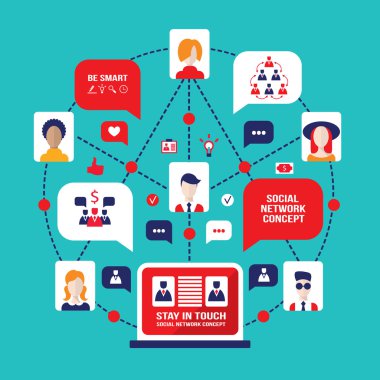 Social network communication concept People avatar  business icons