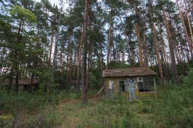 Çernobil 'deki genç öncü kampı Emerald, eski radyoaktif Sovyet tatil köyü, yaz sezonu Ukrayna' nın tecrit bölgesinde.