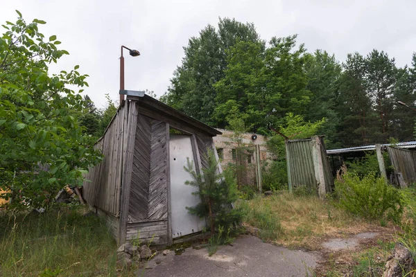 Verlaten Gebouw Spookstad Tsjernobyl Bij Het Radarcomplex Duga Post Apocalyptische — Stockfoto