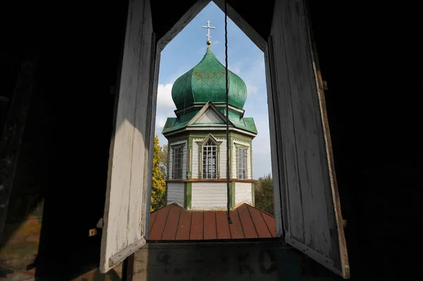 Заброшенная Церковь Села Красно Чернобыльская Зона Отчуждения Украина — стоковое фото