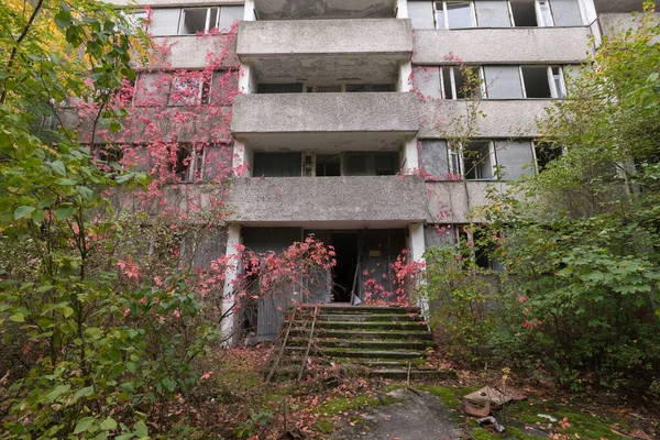 Toegang Tot Verdiepingen Tellend Gebouw Verlaten Spookstad Pripyat Post Apocalyptische — Stockfoto