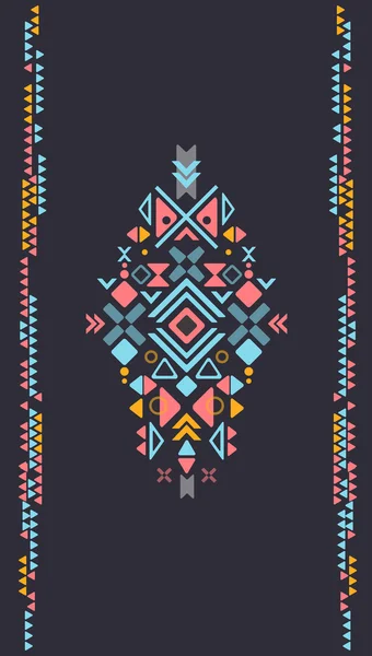 Boho Aztec Ornament Print Eps8 — Stockvektor