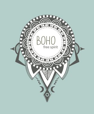 Boho Aztek süsleme yazdırma eps8