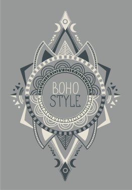 Boho Aztek süsleme yazdırma eps10