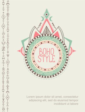 Boho Aztek süsleme yazdırma eps10