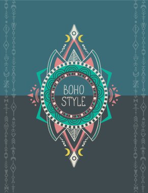 Boho Aztek süsleme yazdırma eps10