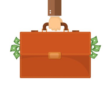 Düz tasarlamak. El taşıyan evrak çantası.