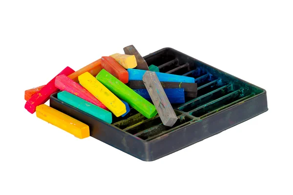 Craie Pastels Set pour dessin d'art Scrapbooking isolé sur blanc — Photo