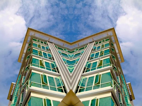 Modell kontor med sky — Stockfoto