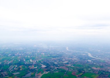 Chao Phraya Nehri'nin kuş bakışı, Tayland