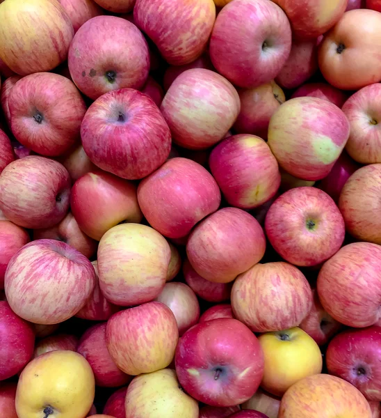 Původ jablek na trhu — Stock fotografie