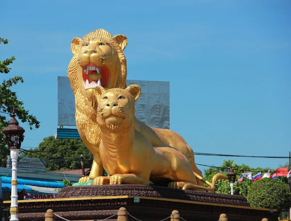 Pomnik Lwa w mieście Sihanouk Ville, Kambodża . — Zdjęcie stockowe