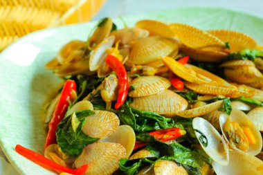 Kızarmış istiridye kavrulmuş biber macun, Tayland gıda