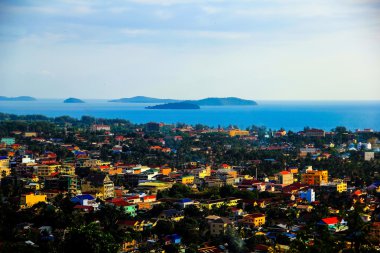 Sihanoukville Şehir lookout mountain, Sihanoukville, Camb üzerinden