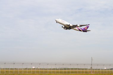 Bangkok, Tayland - 26 Mayıs 2016: Tay airways uçak, üzerinde