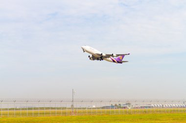 Bangkok, Tayland - 26 Mayıs 2016: Tay airways uçak, üzerinde