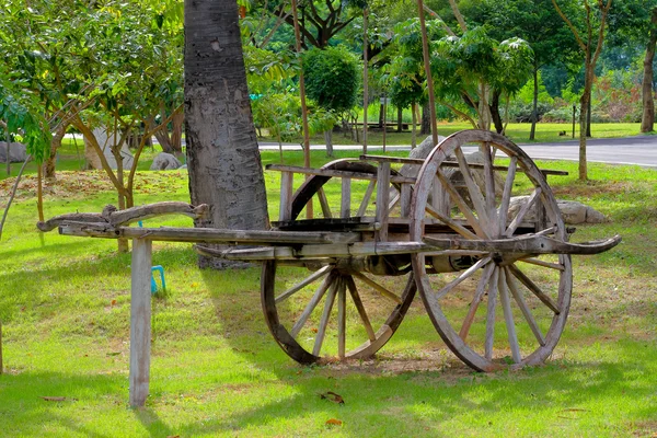 Bullock cart in the garden — Stock Photo, Image