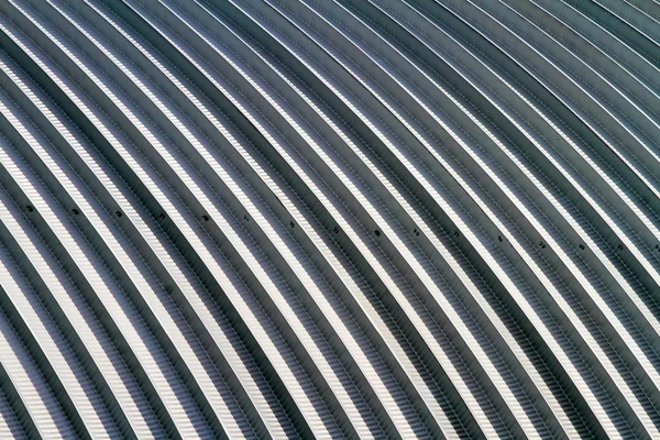 Curve aluminium sheet roof, factory steel roof — Stock Photo, Image