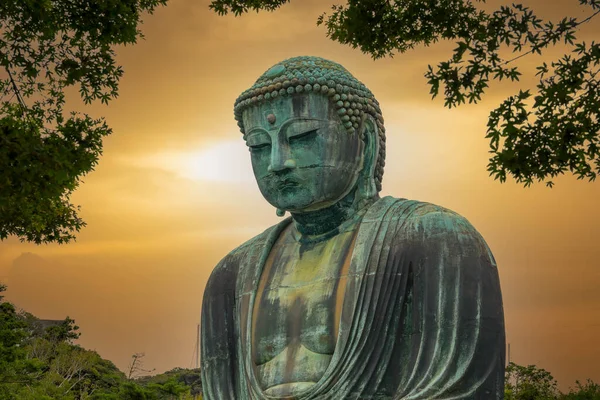 Der Große Buddha Von Kamakura Befindet Sich Der Stadt Kamakura Stockfoto