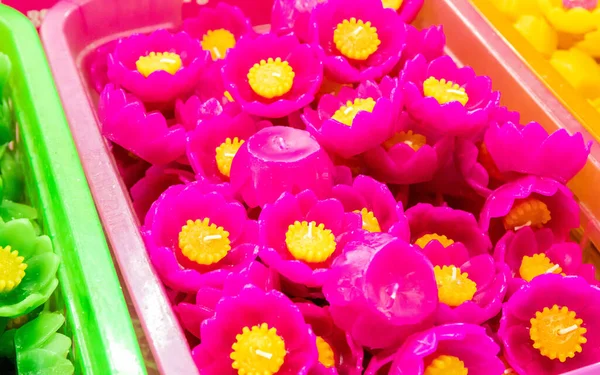 Bougie Parfumée Utilisation Pour Payer Pour Bouddhiste Dans Temple Thaïlandais — Photo
