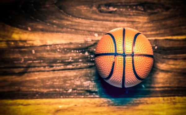 The balls on a wooden floor with light effect — Stock Photo, Image