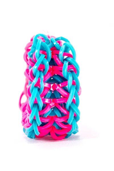 Colorful Rainbow loom bracelet rubber bands fashion Stock Photo by  ©nitimongkolchai 53143557