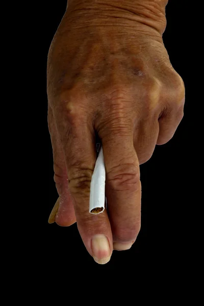 吸烟会导致功能障碍和吸烟会导致健康 deteriorati — 图库照片