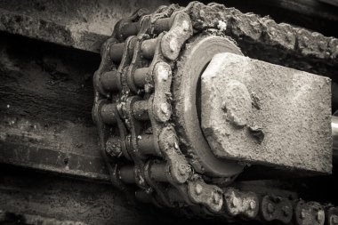 Eski zinciri yakın çekim