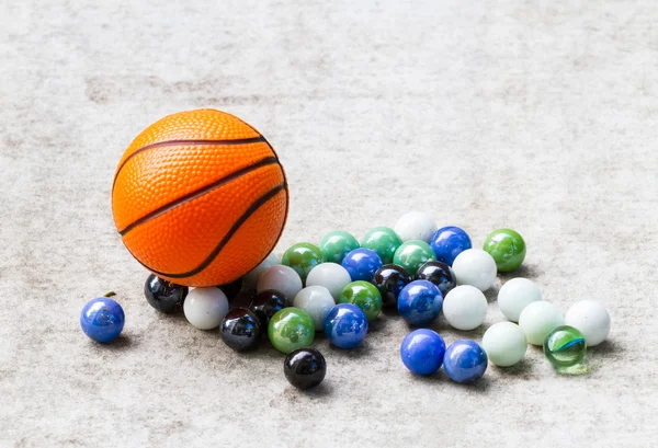 Ball on concrete floor — Stock Photo, Image