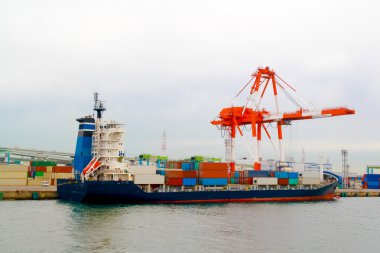 ndustrial bağlantı noktası ile kargo shipfreight kaplarda sevk wo ile