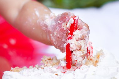 Çocuğun el closeup