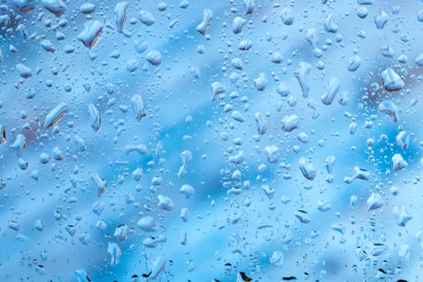 Gotas de água em vidro — Fotografia de Stock