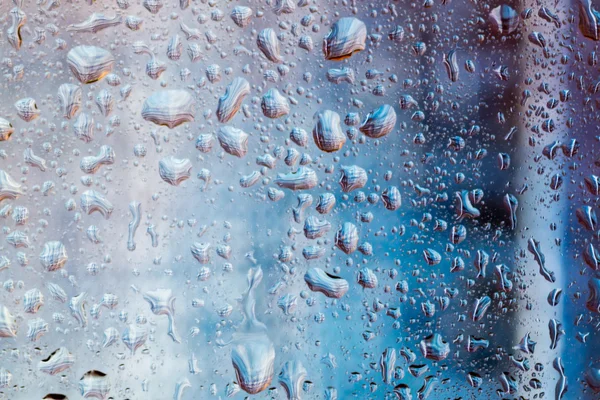 Gotas de água em vidro — Fotografia de Stock