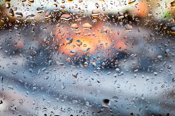 Gotas de água em vidro — Fotografia de Stock