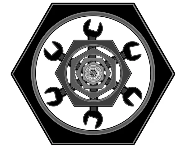 Logo śruby i trzpieniowy z końcówką kulistą — Zdjęcie stockowe