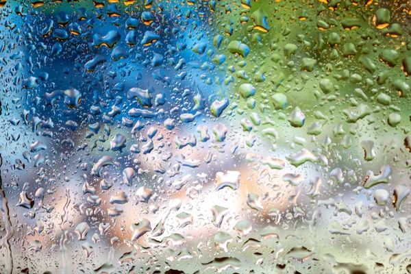 Water drops on glass — Stock Photo, Image