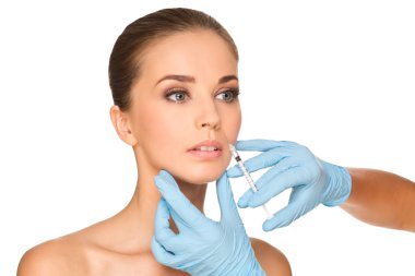 güzellik kadın Botox enjeksiyonları.