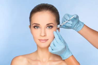 güzellik kadın Botox enjeksiyonları.